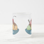 アイスクリーム漫画イラストレーション フロストグラスマグカップ (中央)