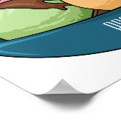 アイスクリーム漫画イラストレーション ポスター (角)