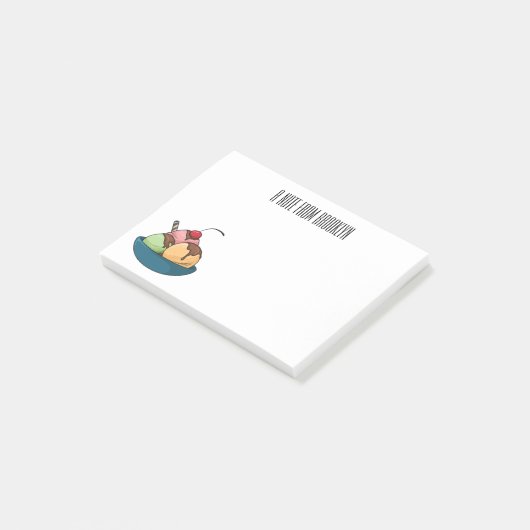 アイスクリーム漫画イラストレーション ポストイット (アングル)