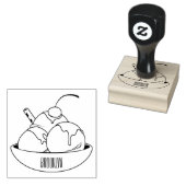 アイスクリーム漫画イラストレーション ラバースタンプ (押印)