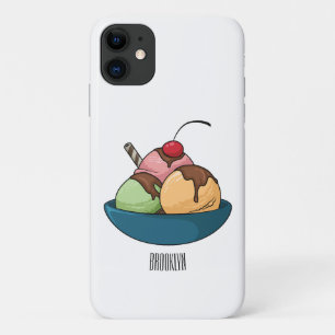 アイスクリーム漫画イラストレーション iPhone 11 ケース