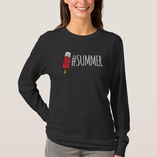 アイスクリーム用の夏のモチーフ Tシャツ (正面)