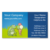 アイスクリーム磁気名刺つきカエル マグネット名刺 (正面)