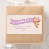 アイスクリーム社会差出人住所ラベル ラベル (インサイチュ)