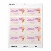 アイスクリーム社会差出人住所ラベル ラベル (フルシート)