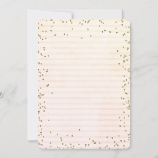 アイスクリーム絵を描ススプラッシュダイヤストライプモンド誕生日 招待状 (裏面)