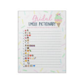 アイスクリーム絵文字ブライダルシャワーゲームパック ノートパッド (回転)