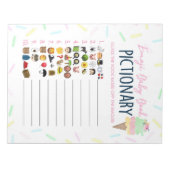 アイスクリーム絵文字ベビーブックベビーシャワーゲームパック ノートパッド (正面)