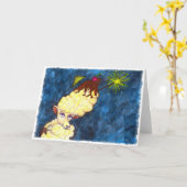 アイスクリーム羊用グリーティングカード カード (黄色い花)