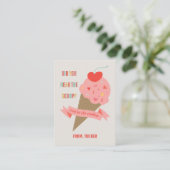 アイスクリーム耳スクープ教室バレンタインカード エンクロージャーカード (スタンド正面)