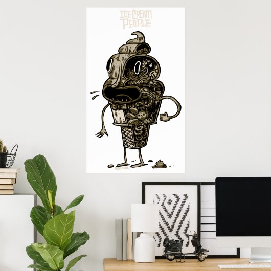 アイスクリーム解剖学 ポスター (ホームオフィス)