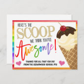 アイスクリーム評価サンキューカード ポストカード (正面/裏面)