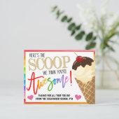 アイスクリーム評価サンキューカード ポストカード (スタンド正面)