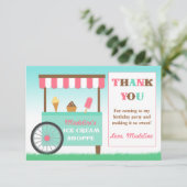 アイスクリーム誕生パーティーありがとう サンキューカード (スタンド正面)