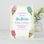 アイスクリーム誕生パーティー  招待状 (スタンド正面)