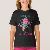 アイスクリーム誕生日ガールキッズTシャツシスター Tシャツ (正面)