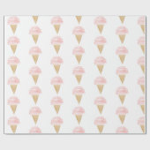 アイスクリーム誕生日クリスマスパーティー包装紙 ラッピングペーパー (フラット)
