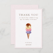 アイスクリーム誕生日サンキューカード サンキューカード (正面/裏面)