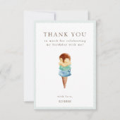アイスクリーム誕生日サンキューカード サンキューカード (正面)