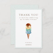 アイスクリーム誕生日サンキューカード サンキューカード (正面/裏面)