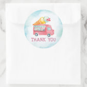 アイスクリーム誕生日サンキュー ラウンドシール (バッグ)