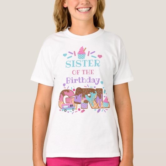 アイスクリーム誕生日シャツシスターオブザ誕生日 Tシャツ (正面)