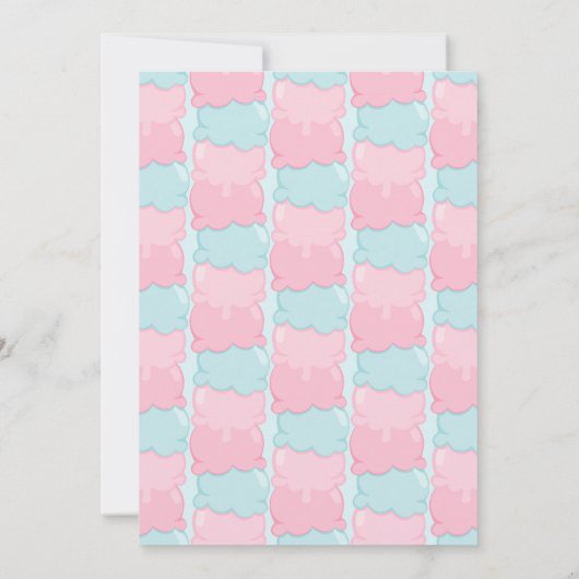 アイスクリーム誕生日パーティーの招待スノーコーン 招待状 (裏面)