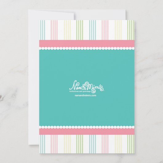 アイスクリーム誕生日パーティーの招待 招待状 (裏面)