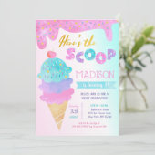 アイスクリーム誕生日パーティー招待2スイート  招待状 (スタンド正面)