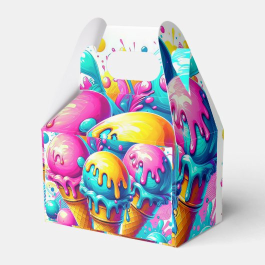 アイスクリーム誕生日パーティー フェイバーボックス (裏面サイド)