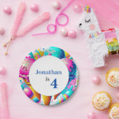 アイスクリーム誕生日パーティー ペーパープレート (パーティー)