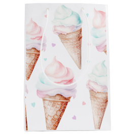 アイスクリーム誕生日パーティー ミディアムペーパーバッグ