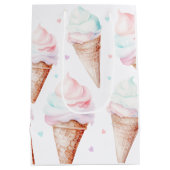 アイスクリーム誕生日パーティー ミディアムペーパーバッグ (裏面)