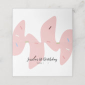 アイスクリーム誕生日ピンク溶融振り掛けテーブル プレイスカード (外部開封)