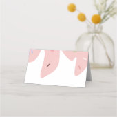 アイスクリーム誕生日ピンク溶融振り掛けテーブル プレイスカード (裏面)