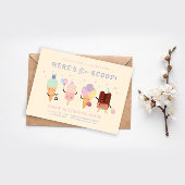 アイスクリーム誕生日招待状ガール、かわいいアイスクリームコーン 招待状