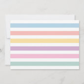 アイスクリーム誕生日招待状ガール、かわいいアイスクリームコーン 招待状 (裏面)