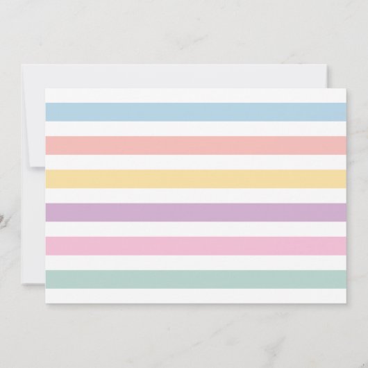 アイスクリーム誕生日招待状ガール、かわいいアイスクリームコーン 招待状 (裏面)