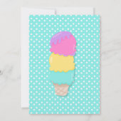 アイスクリーム誕生日招待状スイーツお祝い 招待状 (裏面)