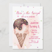 アイスクリーム誕生日招待状5誕生日 招待状 (正面)