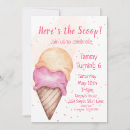 アイスクリーム誕生日招待状6誕生日 招待状