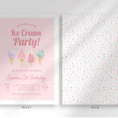 アイスクリーム誕生日招待状 招待状