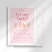 アイスクリーム誕生日招待状 招待状