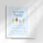 アイスクリーム誕生日招待状 招待状