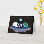 アイスクリーム誕生日 カード (黄色い花)