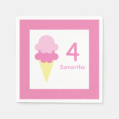 アイスクリーム誕生日 スタンダードカクテルナプキン (正面)