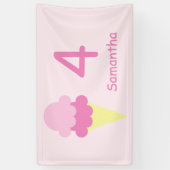 アイスクリーム誕生日 横断幕 (縦)