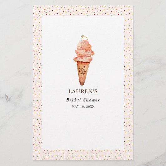 アイスクリーム誰がシャワーゲームを推測すくい上げた (裏面)