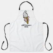 アイスクリーム販売業者用アイスクリーム絵付きエプロン エプロン (正面)