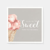 アイスクリーム赤ちゃんシャワーパーティーあなたは甘すぎる スタンダードカクテルナプキン (正面)